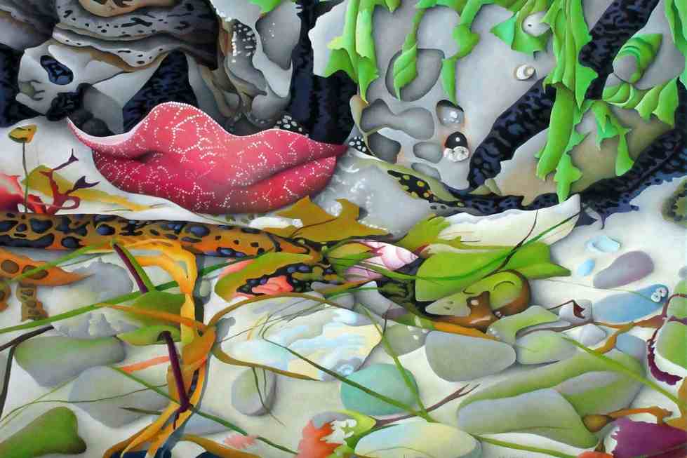 painting of rock pool